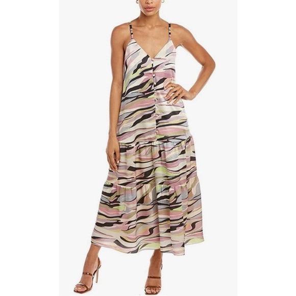 Ted Baker London Printed Button-Through Cami Dress - Picture 1 of 16